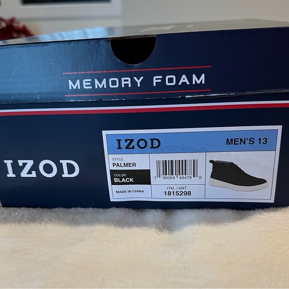 NWT Izod Men’s Palmer Chukka Boots in Black Size 13 - Picture 8 of 8